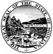 Montana state seal in black and white Montana state seal in black and white
